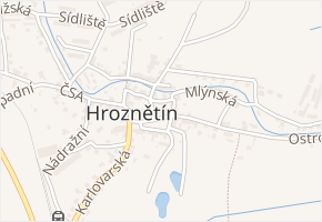 U Rybníčku v obci Hroznětín - mapa ulice