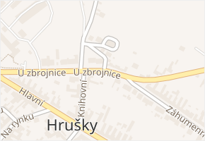 U zbrojnice v obci Hrušky - mapa ulice