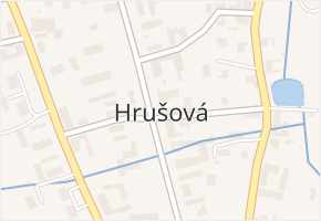 Hrušová v obci Hrušová - mapa části obce