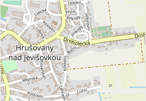 Boční v obci Hrušovany nad Jevišovkou - mapa ulice