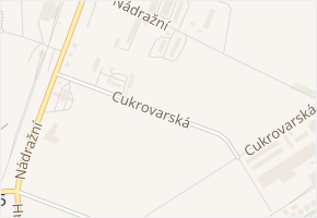 Cukrovarská v obci Hrušovany nad Jevišovkou - mapa ulice