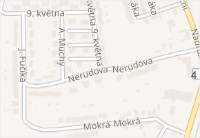 Nerudova v obci Hrušovany nad Jevišovkou - mapa ulice