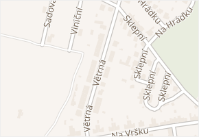 Větrná v obci Hrušovany nad Jevišovkou - mapa ulice