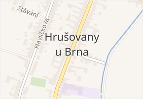 Červené Vrchy v obci Hrušovany u Brna - mapa ulice