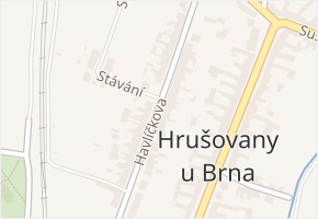 Havlíčkova v obci Hrušovany u Brna - mapa ulice