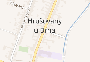 Hrušovany u Brna v obci Hrušovany u Brna - mapa části obce