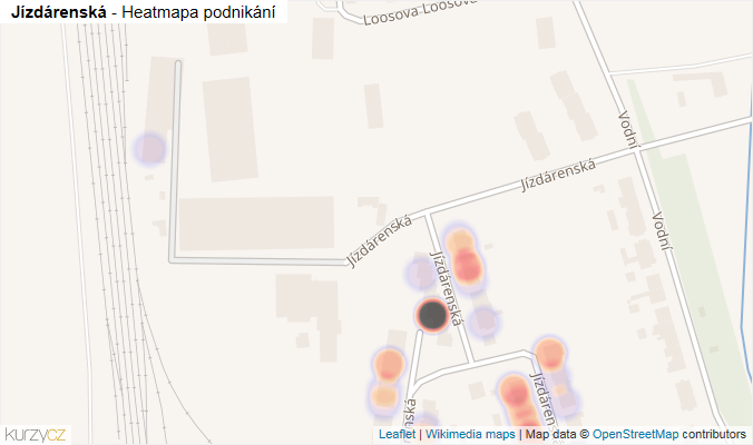 Mapa Jízdárenská - Firmy v ulici.