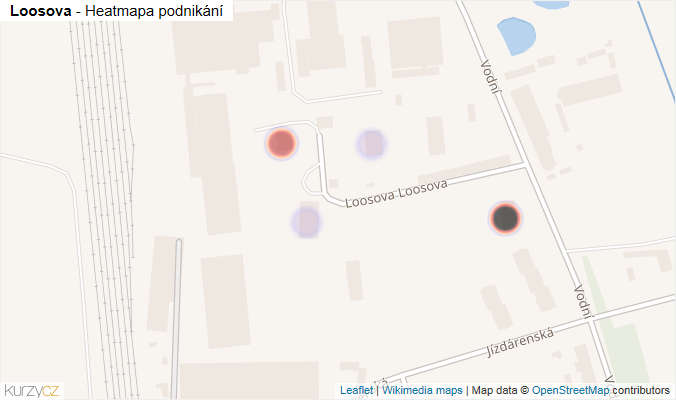 Mapa Loosova - Firmy v ulici.