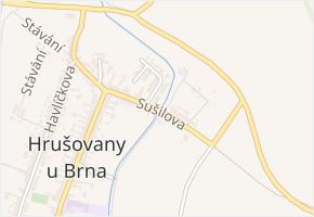 Sušilova v obci Hrušovany u Brna - mapa ulice
