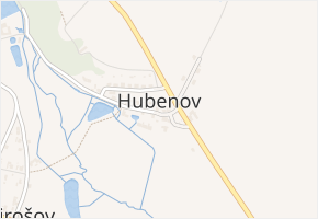 Hubenov v obci Hubenov - mapa části obce
