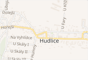 Na Vršíčkách v obci Hudlice - mapa ulice