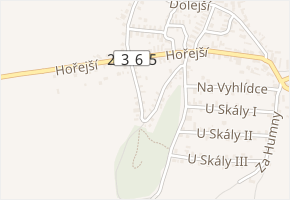 Pod Skálou v obci Hudlice - mapa ulice