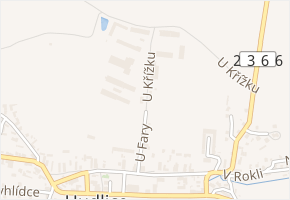 U Fary v obci Hudlice - mapa ulice