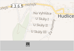 U Skály II v obci Hudlice - mapa ulice