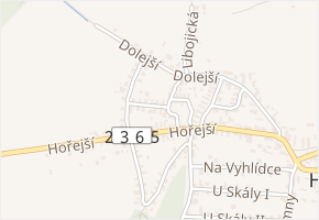V Chaloupkách v obci Hudlice - mapa ulice