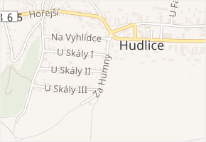 Za Humny v obci Hudlice - mapa ulice