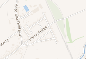 Partyzánská v obci Hulín - mapa ulice