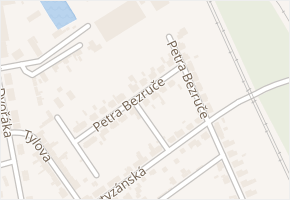 Petra Bezruče v obci Hulín - mapa ulice