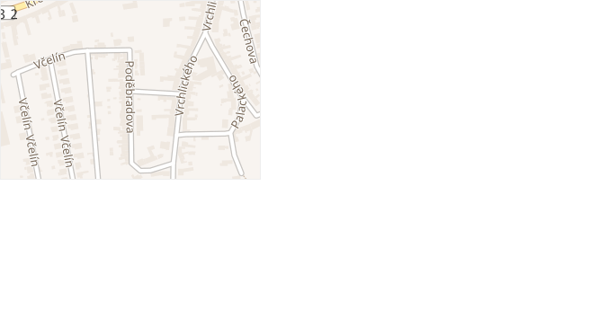 Poděbradova v obci Hulín - mapa ulice