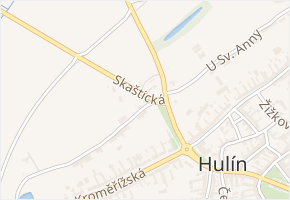 Skaštická v obci Hulín - mapa ulice