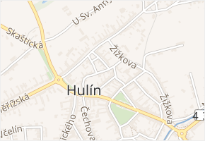 Sušilova v obci Hulín - mapa ulice