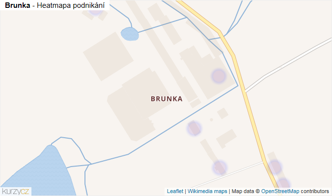 Mapa Brunka - Firmy v části obce.
