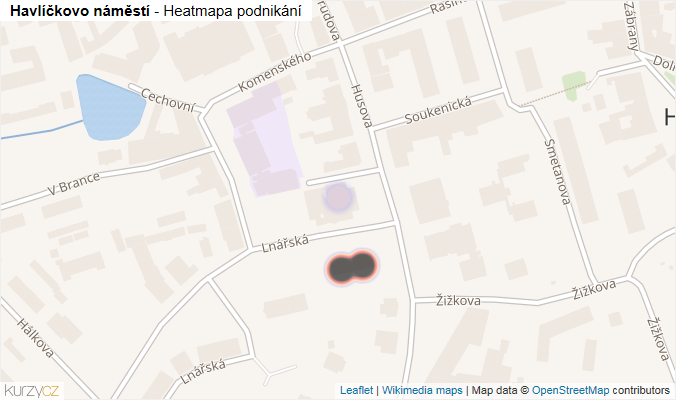 Mapa Havlíčkovo náměstí - Firmy v ulici.