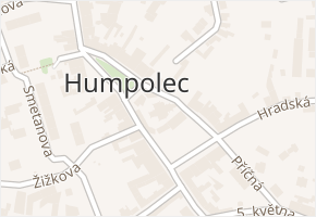 Humpolec v obci Humpolec - mapa části obce