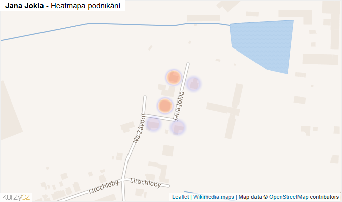 Mapa Jana Jokla - Firmy v ulici.