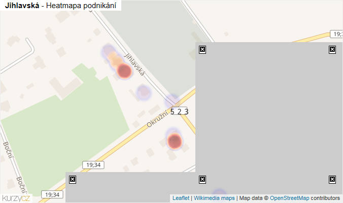 Mapa Jihlavská - Firmy v ulici.