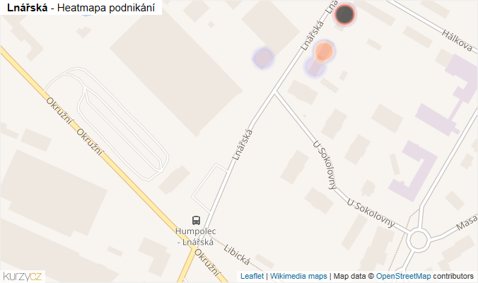 Mapa Lnářská - Firmy v ulici.