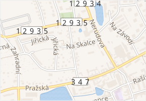 Mánesova v obci Humpolec - mapa ulice