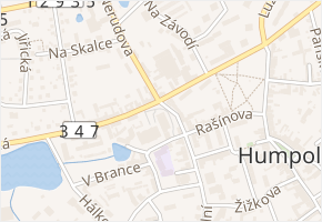 Na Kasárnách v obci Humpolec - mapa ulice