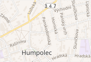 Panskodomská v obci Humpolec - mapa ulice