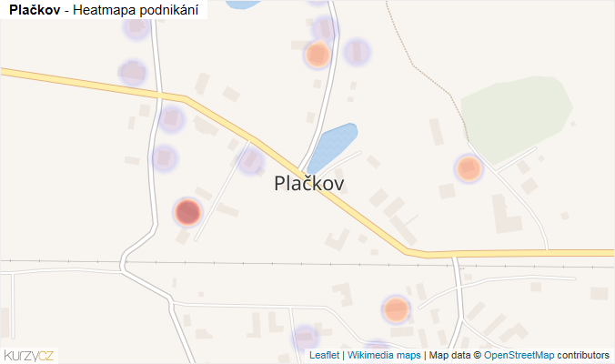 Mapa Plačkov - Firmy v části obce.