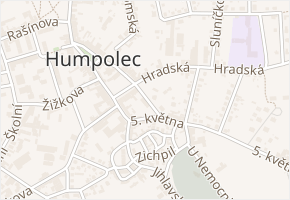 Příčná v obci Humpolec - mapa ulice
