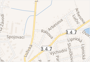 Raisova v obci Humpolec - mapa ulice