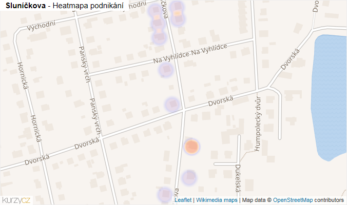 Mapa Sluníčkova - Firmy v ulici.