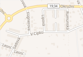 V Cípku v obci Humpolec - mapa ulice