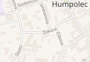 Žižkova v obci Humpolec - mapa ulice