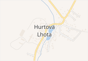 Hurtova Lhota v obci Hurtova Lhota - mapa části obce