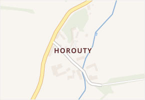 Horouty v obci Husinec - mapa části obce