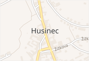 Husinec v obci Husinec - mapa části obce
