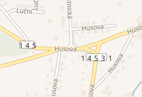 Husova v obci Husinec - mapa ulice