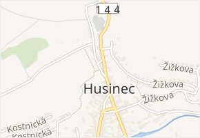 Jeronýmova v obci Husinec - mapa ulice
