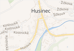 Prokopovo náměstí v obci Husinec - mapa ulice