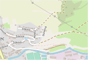 Slunečná v obci Husinec - mapa ulice