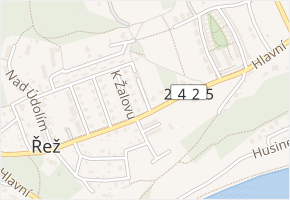 Akátová v obci Husinec - mapa ulice