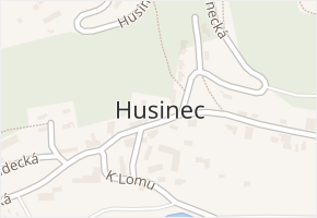 Husinec v obci Husinec - mapa části obce