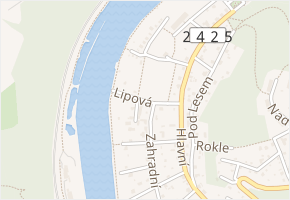 Lipová v obci Husinec - mapa ulice